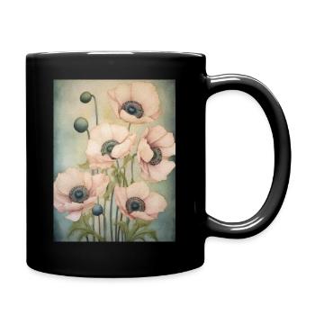 Poppies 40 - Tasse einfarbig - Schwarz - Rechts