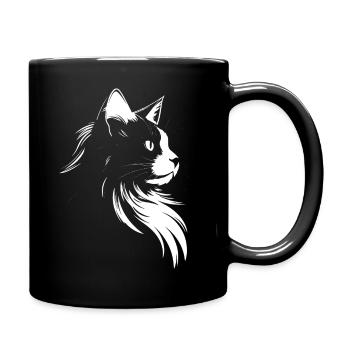 cat, cat motif, cute, gift, gift ideas - Full Colour Mug - black - Right