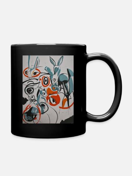 Homage to Alice by Benjamin Iddouche - Full Colour Mug - black