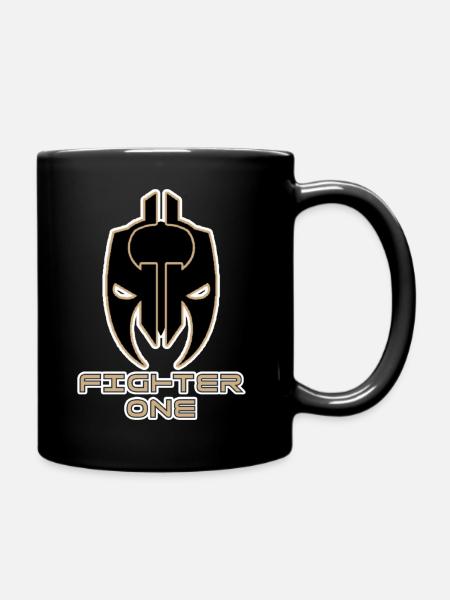 Warrior's Mask - Full Colour Mug - black