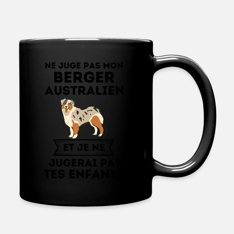 ne juge pas mon berger australien austie 1 - Mug uni - noir