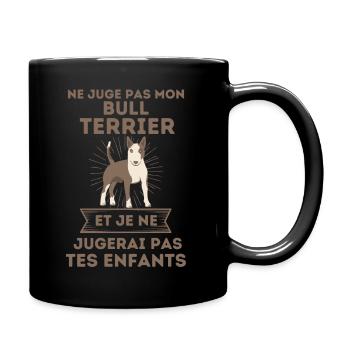 bull terrier chien mignon 2 - Mug uni - noir - Droite