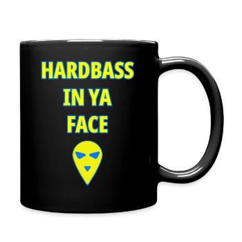 HARDBASS IN YA FACE - Full Colour Mug - black - Right