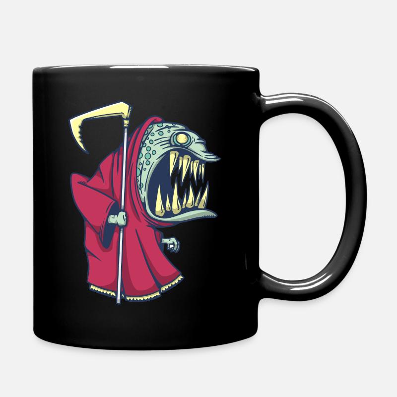 Monster with Scythe - Full Colour Mug - black