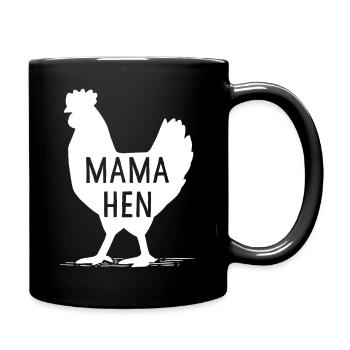 Drôle de fête des mères maman poule poulet cadeau maman ferme - Mug uni - noir - Droite