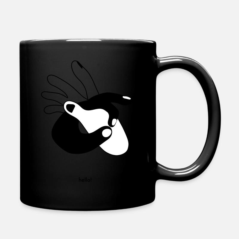 Hello! Hallo Schatz :) - Tasse einfarbig - Schwarz