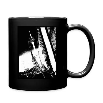 Düsseldorfer Hafen - Tasse einfarbig - Schwarz - Rechts