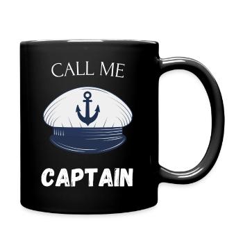 Call me the captain - Full Colour Mug - black - Right