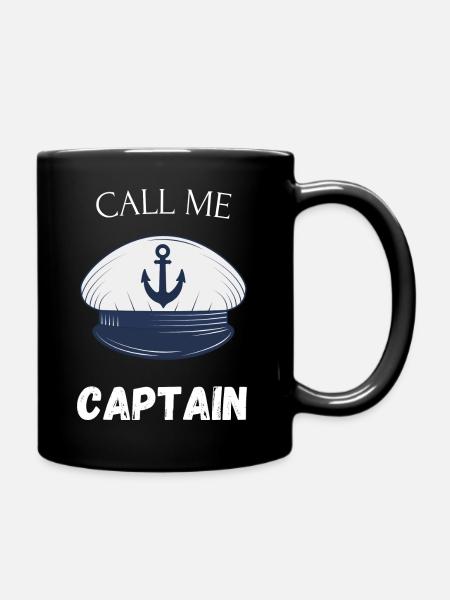 Call me the captain - Full Colour Mug - black