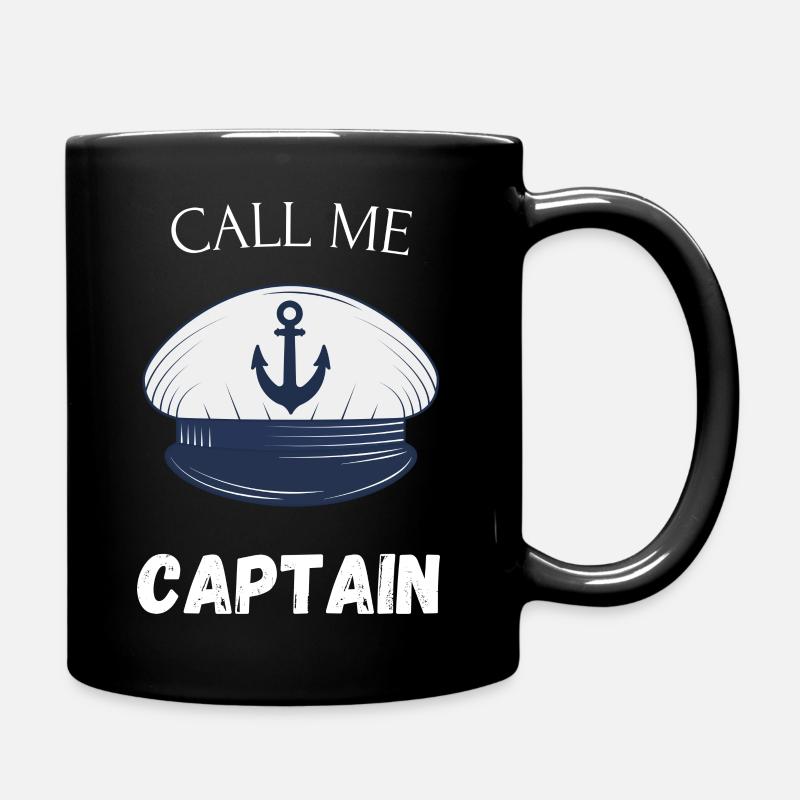 Call me the captain - Full Colour Mug - black