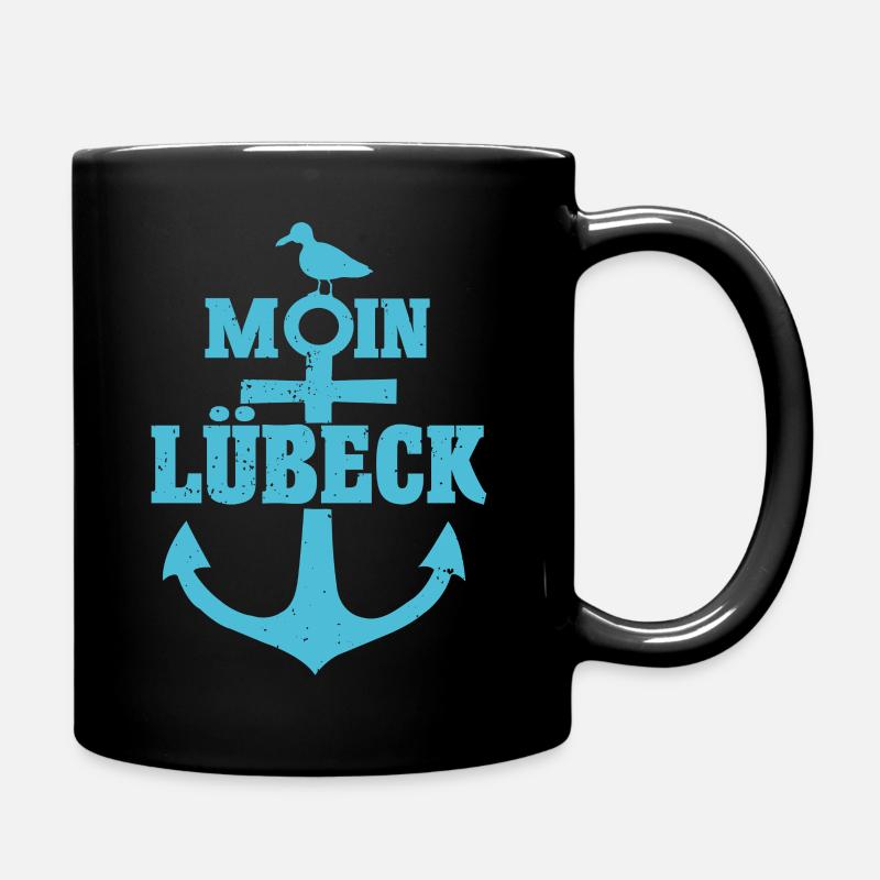 Moin Lübeck, Norddeutschland - Tasse einfarbig - Schwarz