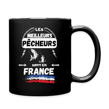 DIE BESTEN FISCHER SIND IN FRANKREICH - Tasse einfarbig - Schwarz - Rechts