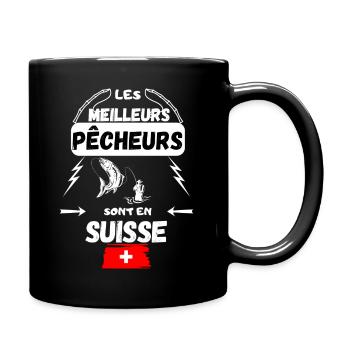 THE BEST FISHERMEN ARE IN SWITZERLAND - Full Colour Mug - black - Right