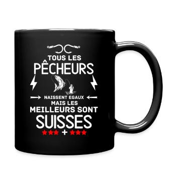 Meilleurs pêcheurs suisses - Mug uni - noir - Droite