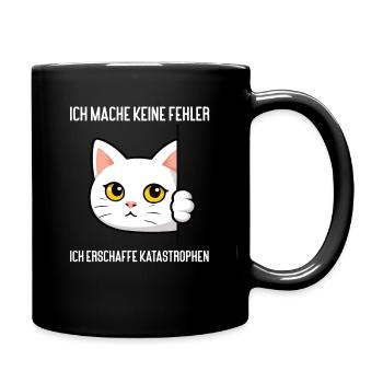 Katze Katzen Katzenliebhaber Lustige Katze Kater - Tasse einfarbig - Schwarz - Rechts