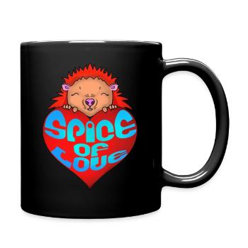 WÜRZE DER LIEBE - Tasse einfarbig - Schwarz - Rechts