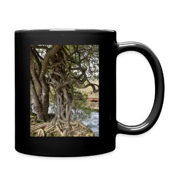 Baum, Kraft der Natur - Tasse einfarbig - Schwarz - Rechts