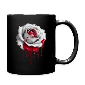 Rose dégoulinante - Mug uni - noir - Droite