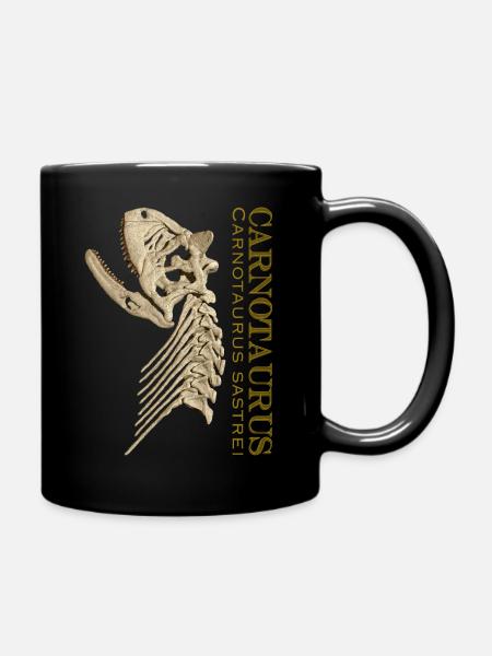Carnotaurus skull bone - Full Colour Mug - black