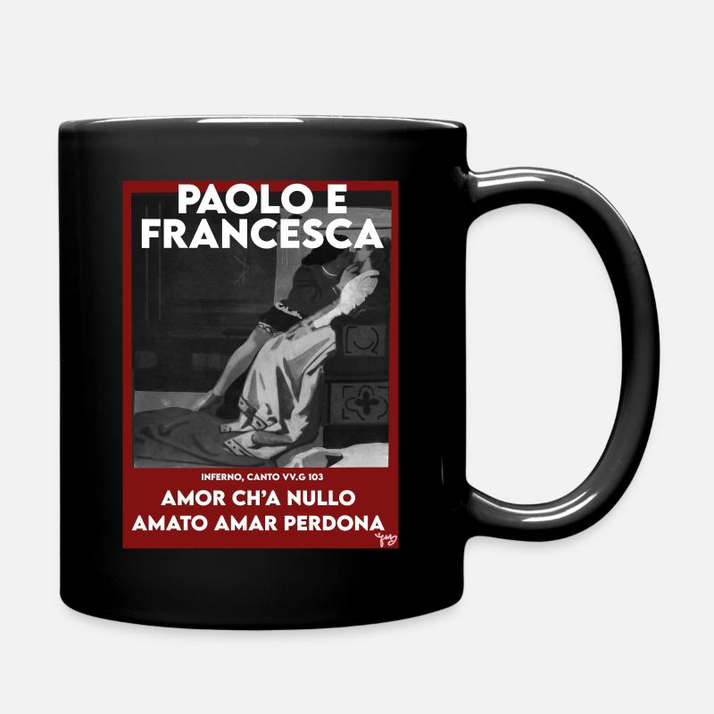 Paolo and Francesca - Full Colour Mug - black
