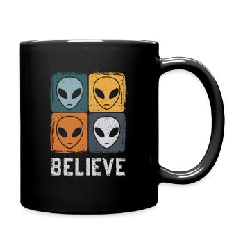 Believe in the Unknown Space Adventure - Full Colour Mug - black - Right
