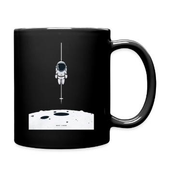 Mondlandung Astronaut Erkundung - Tasse einfarbig - Schwarz - Rechts