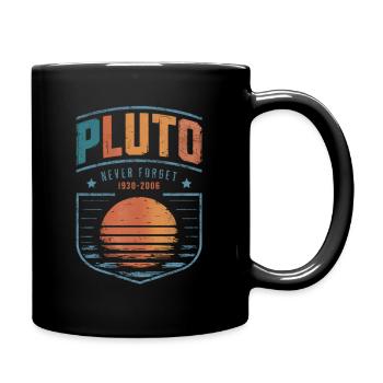 Pluto Never Forget 1930-2006 Space Motif - Full Colour Mug - black - Right