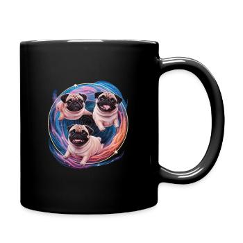 Aventure du carlin de l’espace - Galactic Friends - Mug uni - noir - Droite