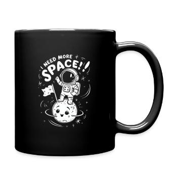 Need More Space Funny Astronaut - Full Colour Mug - black - Right
