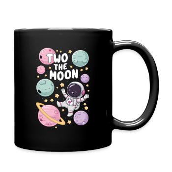 Zum Zweiten Mond Astronaut 2. Geburtstag - Tasse einfarbig - Schwarz - Rechts