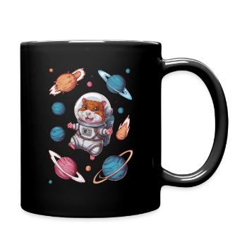 Space hamsters under the stars - Full Colour Mug - black - Right