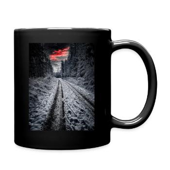 Der Hohe Meißner - Tasse einfarbig - Schwarz - Rechts
