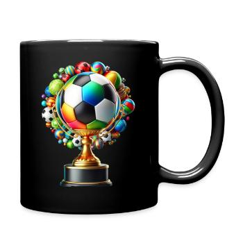 Bouquet de coupe de football - Mug uni - noir - Droite