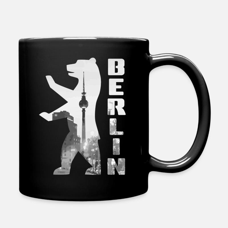 Berlin Berlin Bear - Full Colour Mug - black
