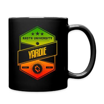 Rasta University Yardie Good Vibez Reggae - Full Colour Mug - black - Right