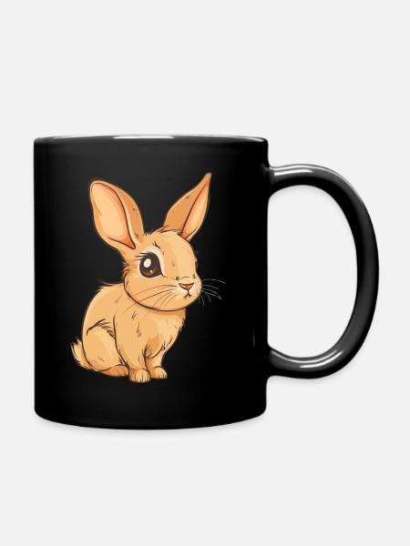 Lapin mignon Lapin Hoppelhase - Mug uni - noir