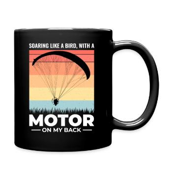 Motorschirmpilot Motorschirm Motorschirm - Tasse einfarbig - Schwarz - Rechts
