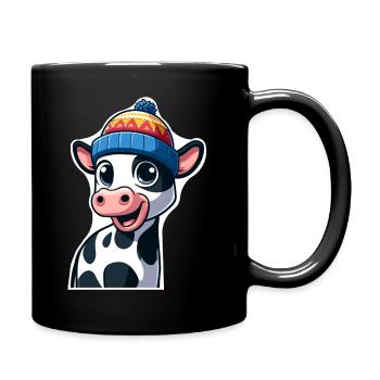 Calf with cap - Full Colour Mug - black - Right