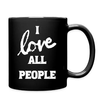 J’aime tout le monde - Mug uni - noir - Droite