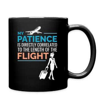 Flight Attendant Aviation Cabin Crew Air Hostess - Full Colour Mug - black - Right