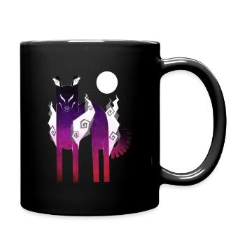 Myth Fox Illustration - Tasse einfarbig - Schwarz - Rechts