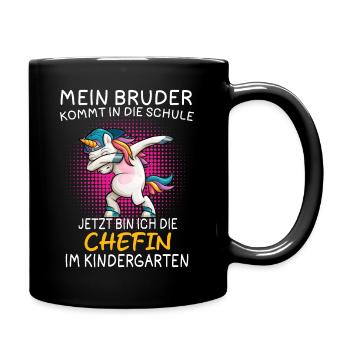 Mon frère commence l’école, maintenant c’est moi qui suis - Mug uni - noir - Droite