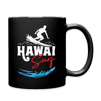 Hawai Surfing - Tasse einfarbig - Schwarz - Rechts