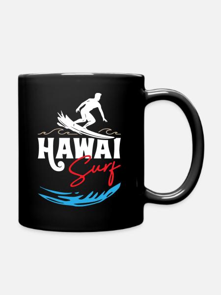 Hawai Surfing - Tasse einfarbig - Schwarz