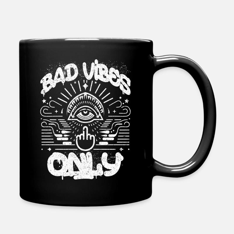 Bad Vibes Seulement Œil Mystique Géométrique - Mug uni - noir