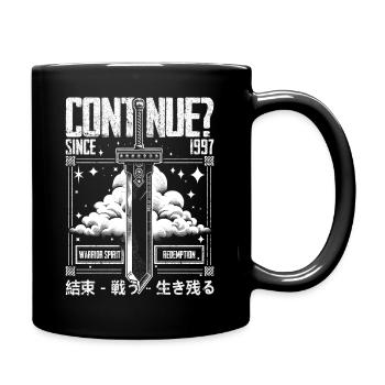 Continue? FF7 Classic Design 1997 - Full Colour Mug - black - Right