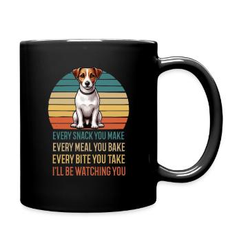 Every Snack you make Jack Russel terrier Jackie - Full Colour Mug - black - Right