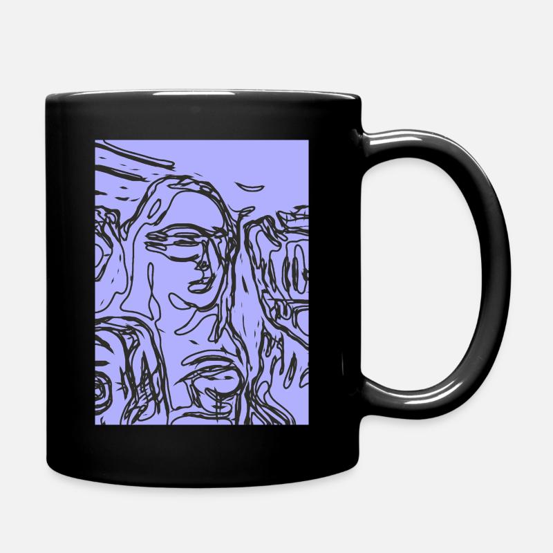 Violet et Ligne - Mug uni - noir