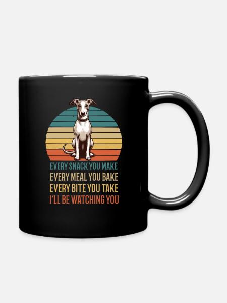 Every Snack you make Whippet Windhund Whippets - Tasse einfarbig - Schwarz