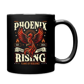 Phoenix Concept Symbol of Rebirth & Resilience - Full Colour Mug - black - Right